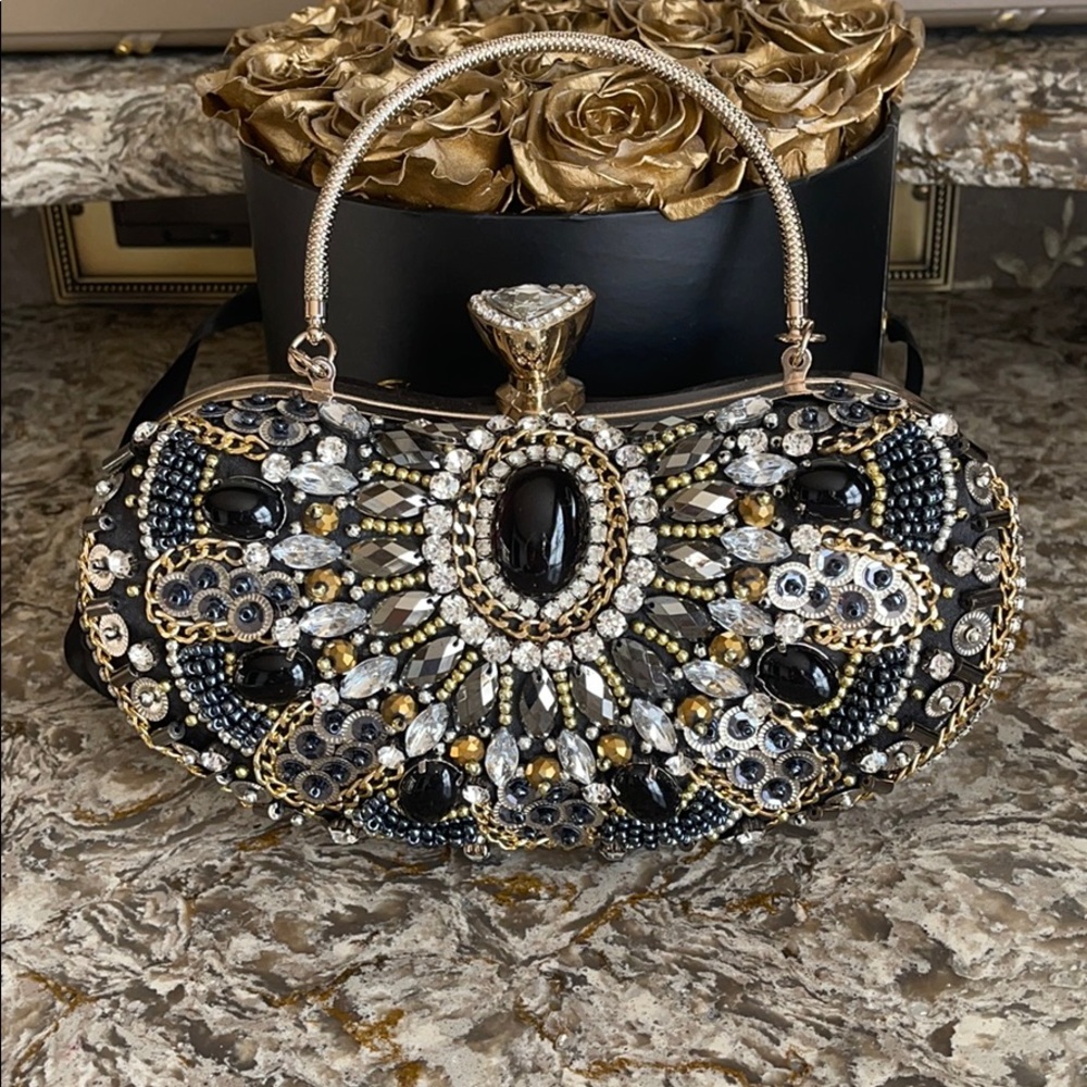 Gelsey Crystal Embellished Clutch